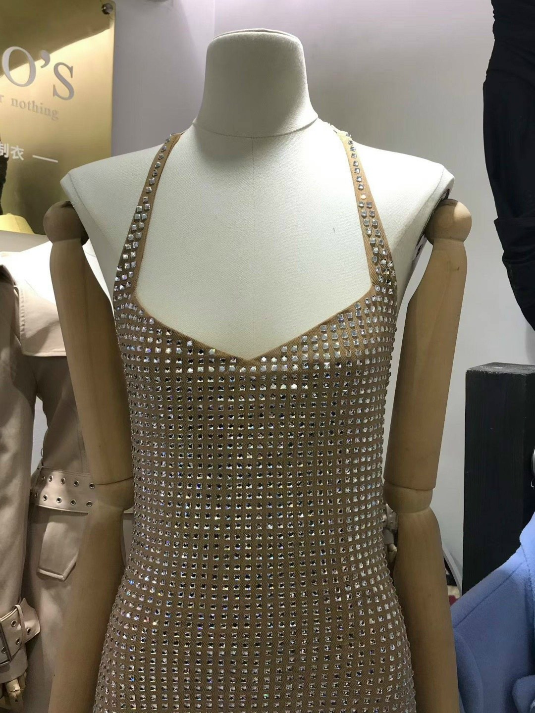 shein bae elegant women pearl decor crew neck long sleeve dress,платье,девушка,платье итальянское,gold oh polly dress