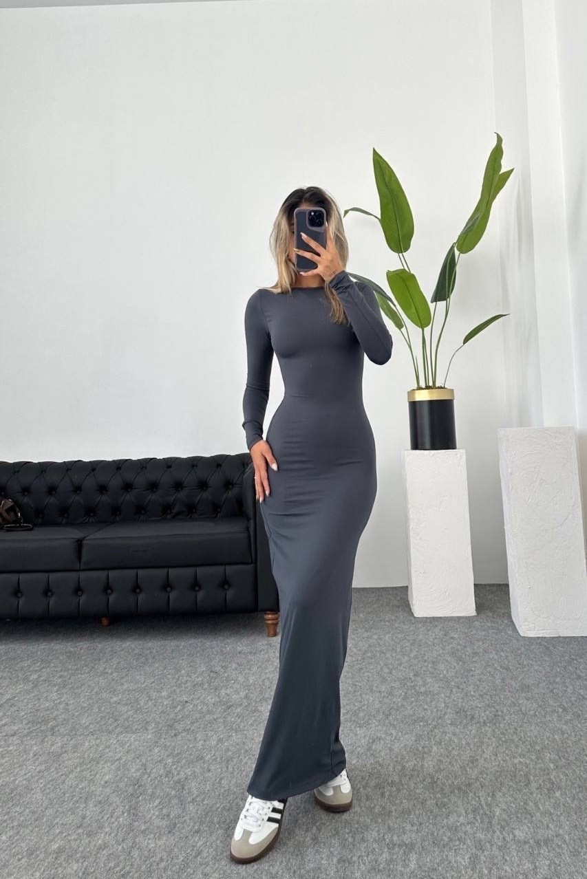 длинное платье,платье женское облегающее,длинное платье в обтяжку,черное платье,женское черное платье макси hailey с длинными рукавами
