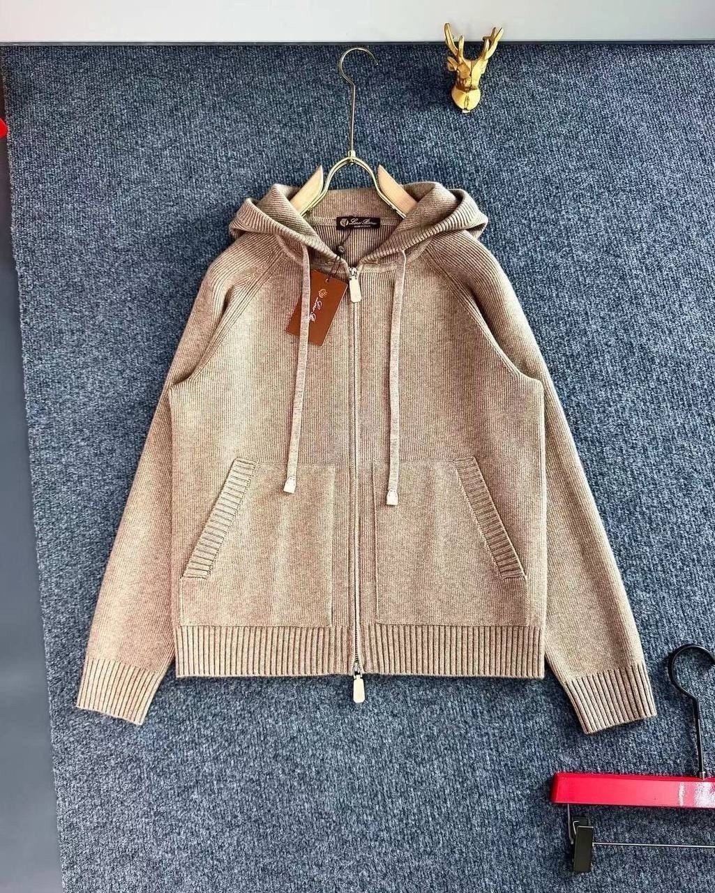 100% кашемировый костюм с капюшоном и длинным рукавом,женский костюм loro piana,кашемировый костюм,костюм loro piana,кофта мужская