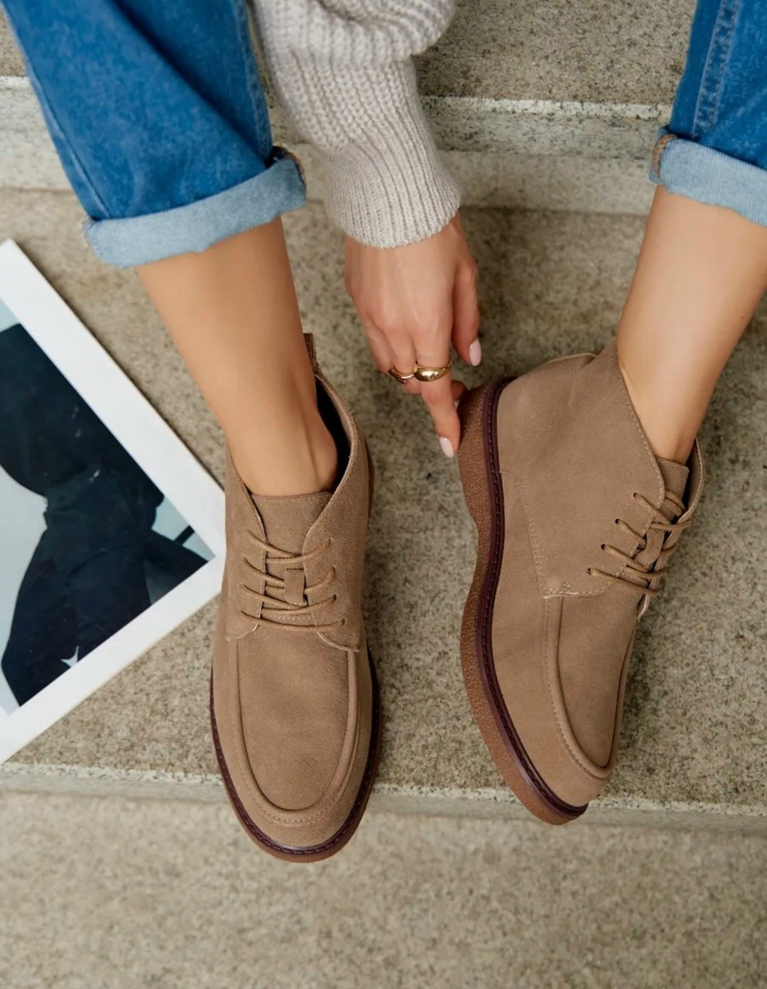 ,лоферы замшевые на шнуровке цвет коричневый,лоферы замшевые на шнуровке, женская,женские ботинки