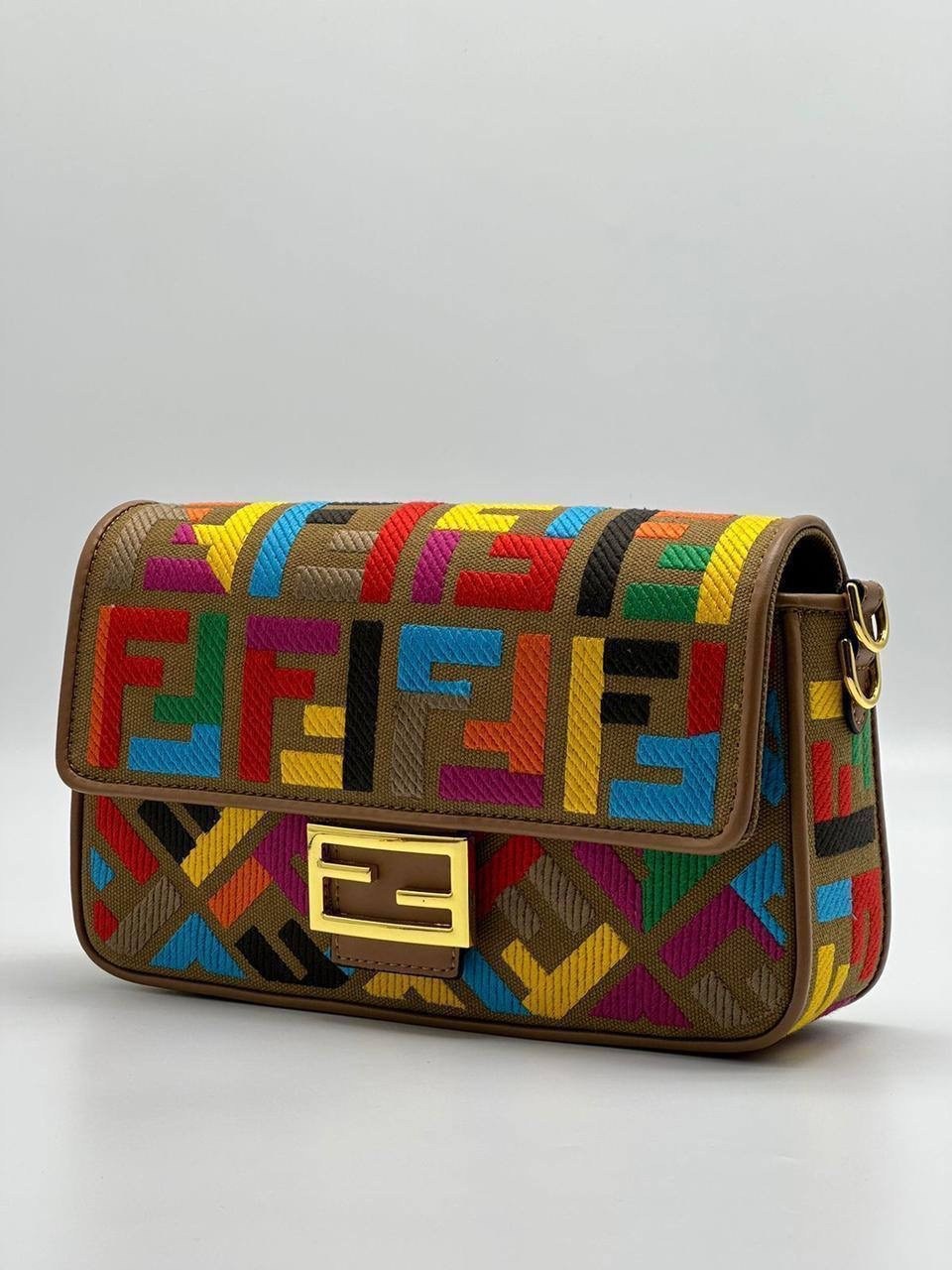 сумка фенди разноцветная,сумка fendi baguette,сумка женская fendi,cумка fendi,fendi сумка на плечо
