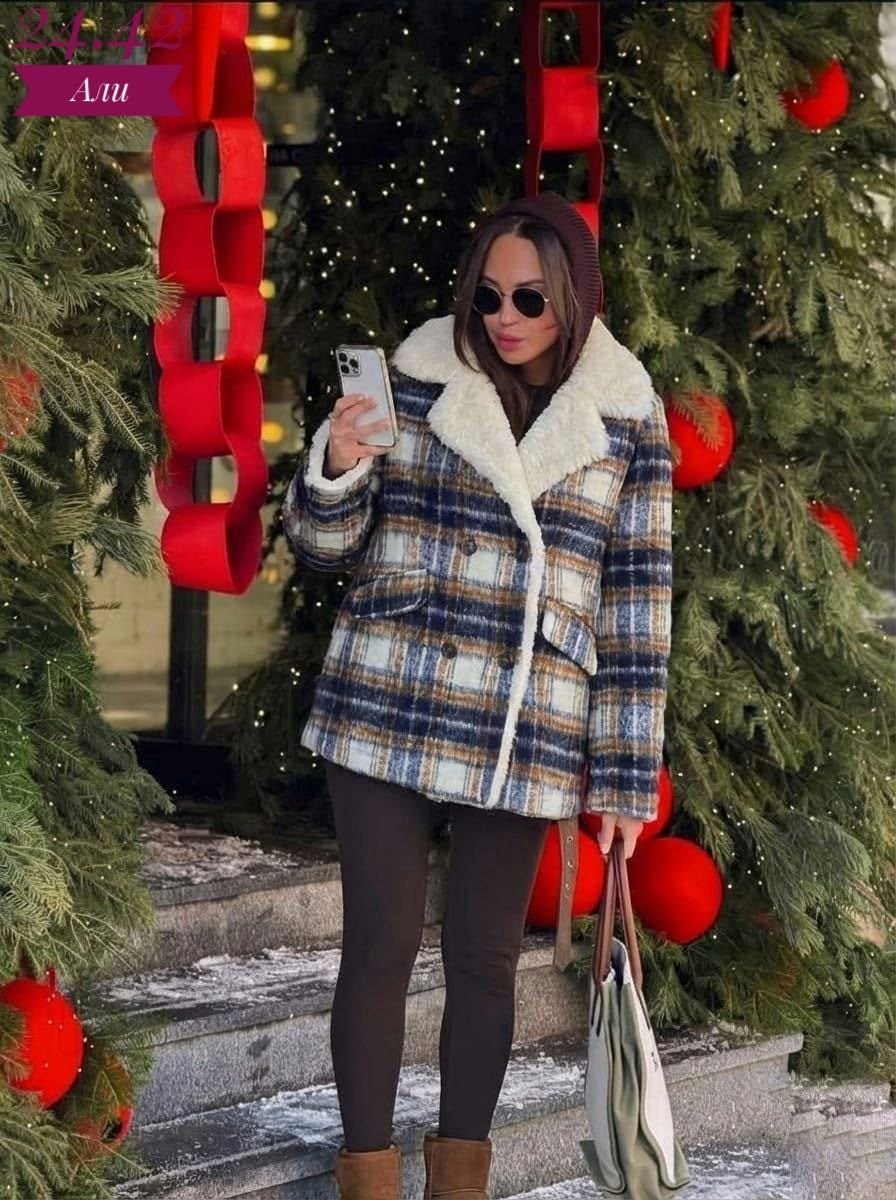 пальто в клетку,пальто модное,пальто женское,полупальто в клеточку женское,пальто зимнее
