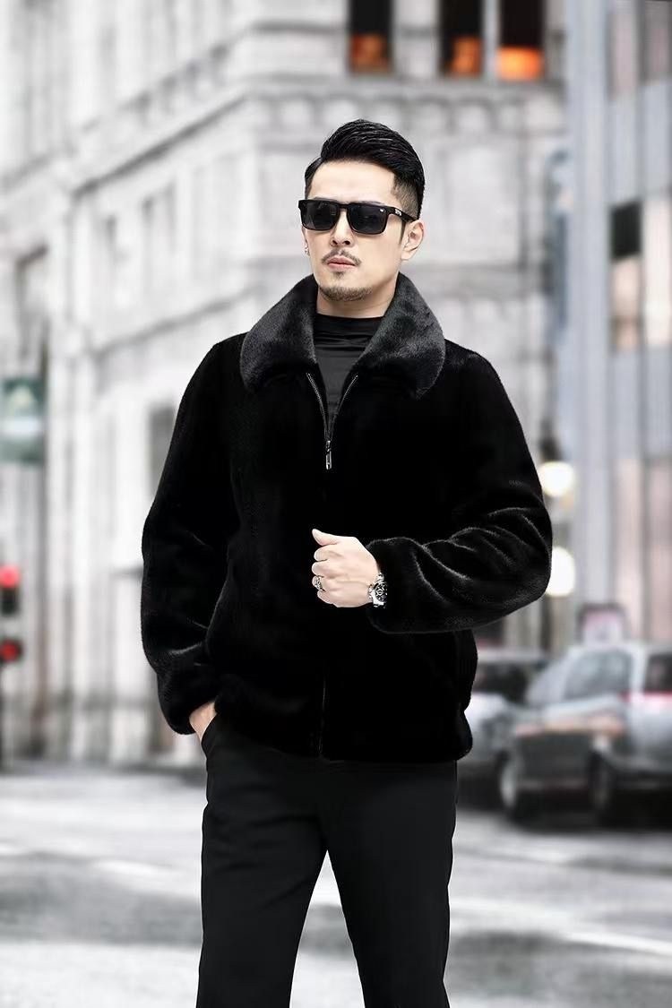 мужская норковая шуба,мужская куртка из искусственного норкового меха,мужская шуба из натурального меха,шуба мужская теплая из натурального меха норки классическое черное толстое,мужская норковая шуба
