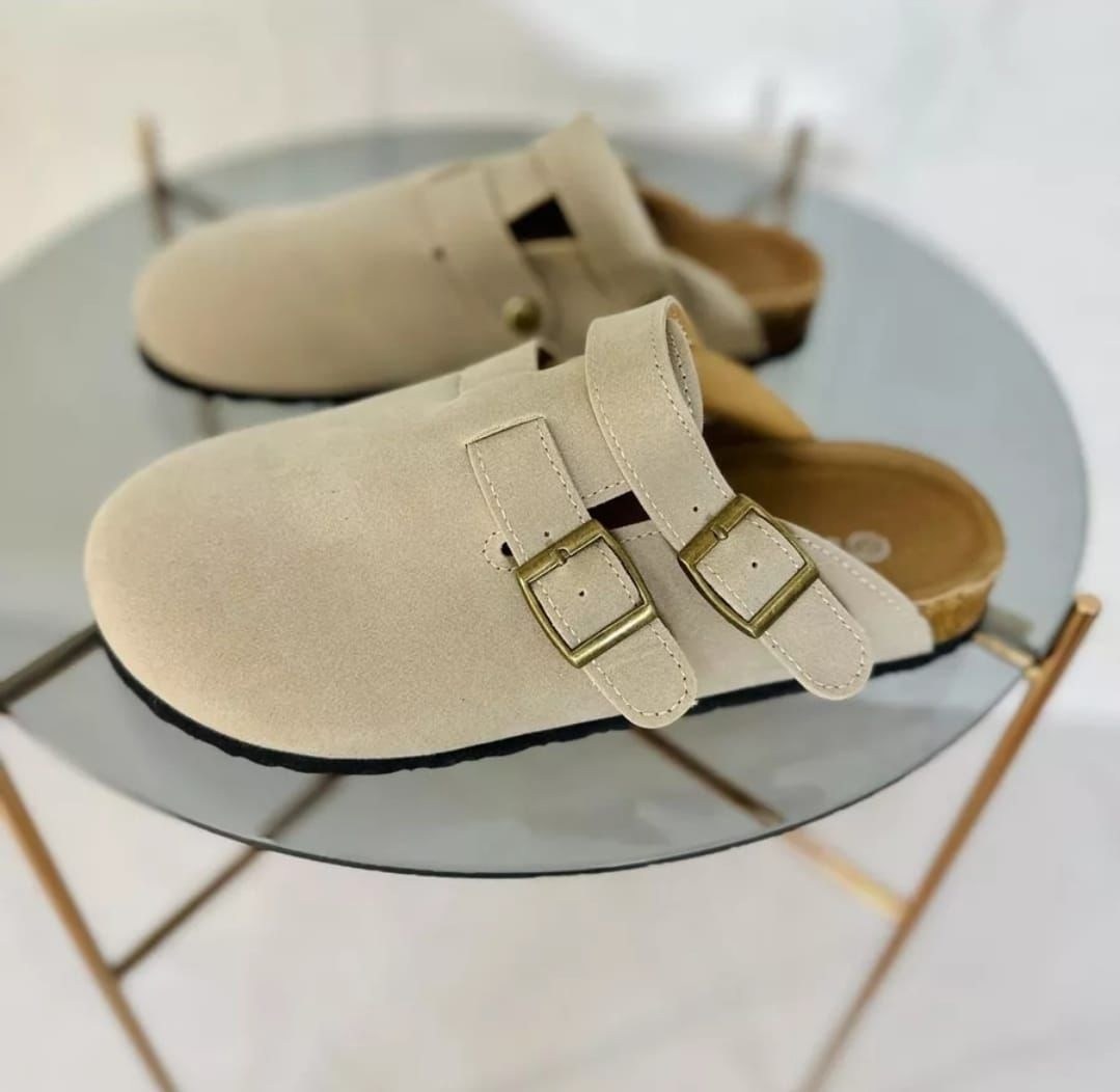 ,женские замшевые шлепанцы в стиле ретро,замшевые сабо,замшевые мюли,сабо женские