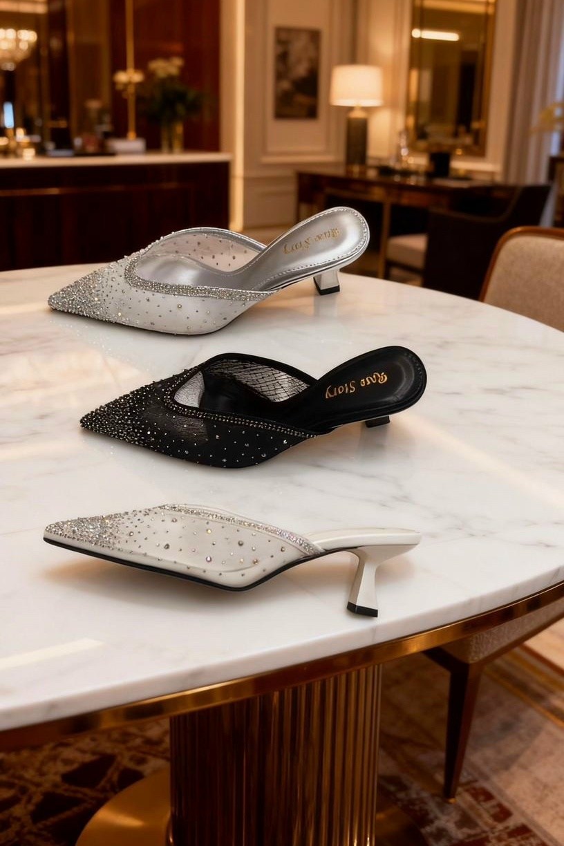 ,женские туфли лодочки,женская ,туфли женские,мюли со стразами