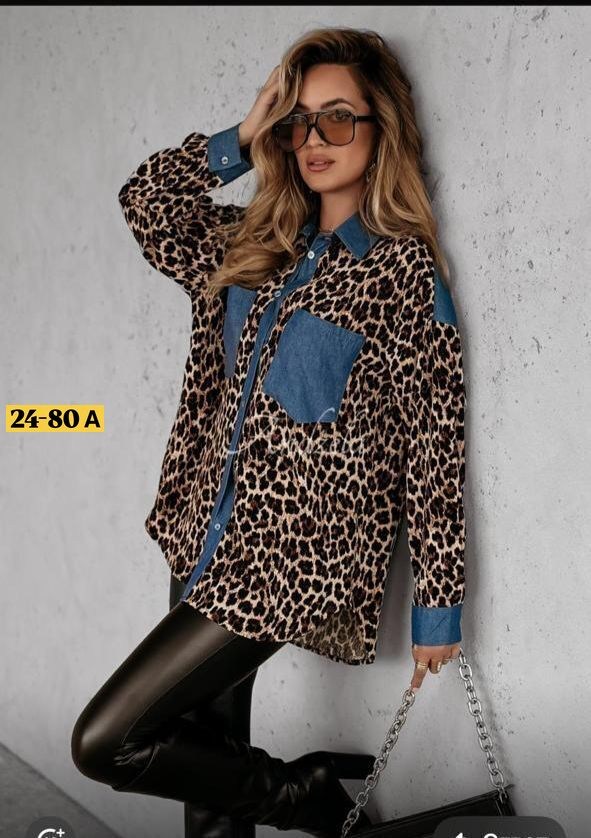 женские джинсовые рубашки,джинсовая рубашка,леопардовая рубашка,повседневная рубашка,женская рубашка