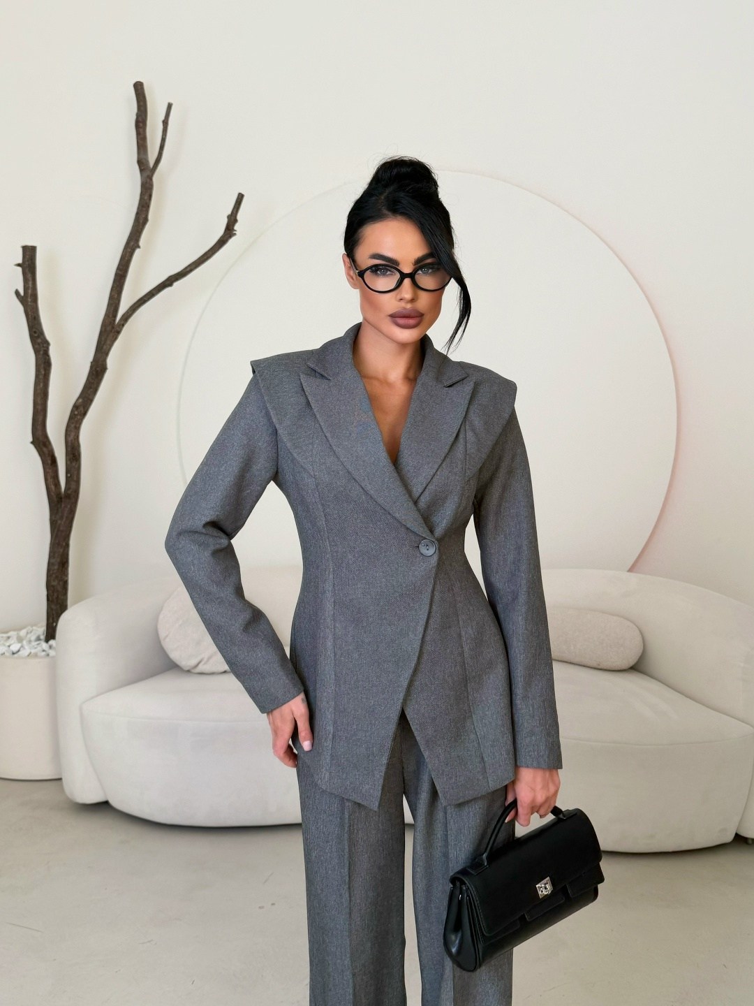 костюм классический брючный цвет серый,костюм классический брючный,костюм брючный ayze 72596 серый,брючный женский костюм серый,брючный костюм