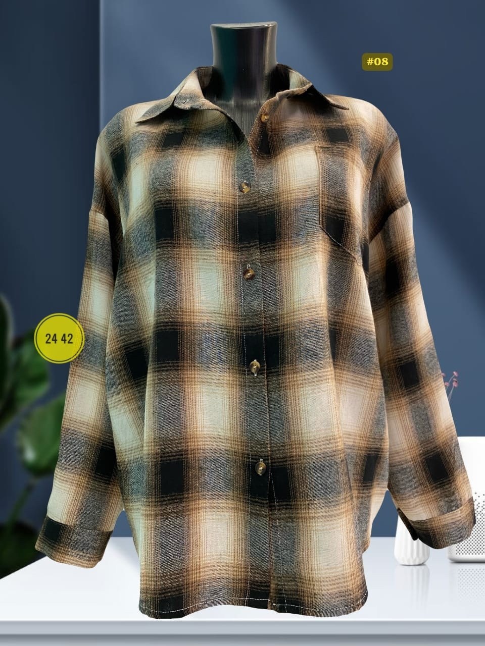 женская рубашка,рубашка в клетку,рубашка хб,рубашка в клетку женская,женская рубашка оверсайз нарядная elmira brend