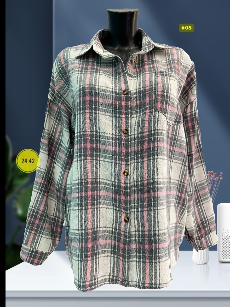 женская рубашка,рубашка в клетку,рубашка хб,рубашка в клетку женская,женская рубашка оверсайз нарядная elmira brend