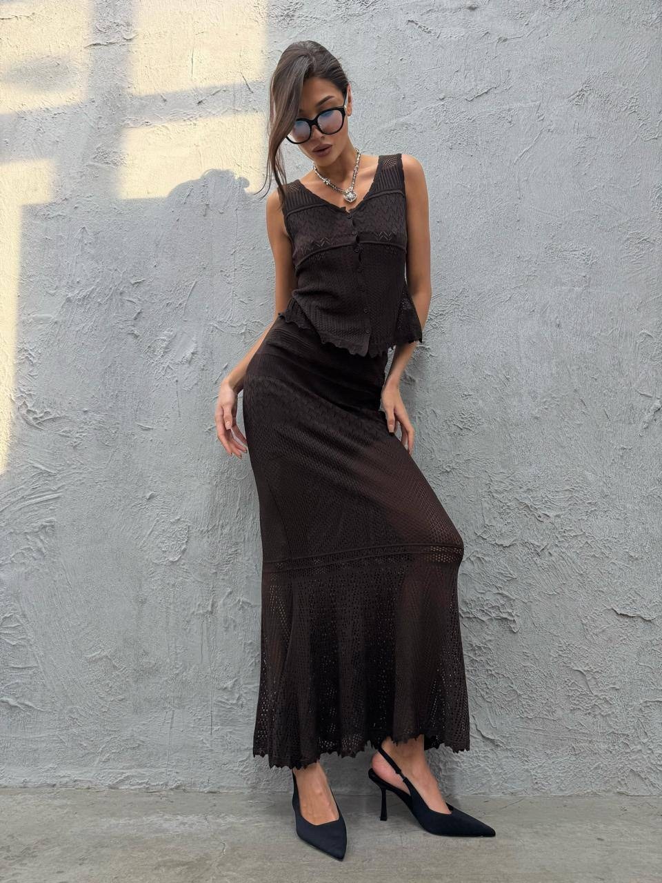 вязаные топы,вязаные костюмы,юбка и топ,ажурная юбка,костюм с юбкой