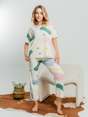 женские пижамы,пижама,пижама с принтом,пижама для женщин,комплект пижама