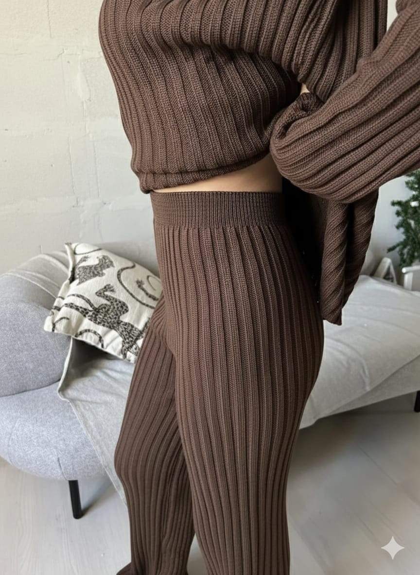 трикотажный костюм двойка,костюм двойка трикотажный с брюками,трикотажные костюмы,костюм двойка с брюками,коричневый брючный костюм