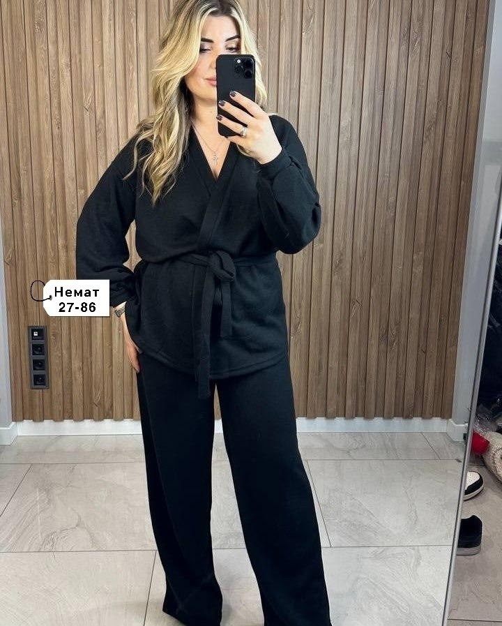 костюм вязаный брючный с кардиганом tatuna,костюм женский,трикотажный брючный костюм для женщин,костюм брючный,женский брючный костюм