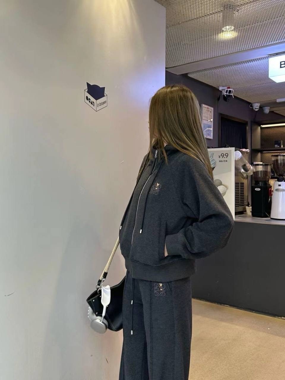 повседневный костюм,спортивные пальто с капюшоном, брюки, комплект для женщин,корейская мода,стиль корейский,корейская одежда