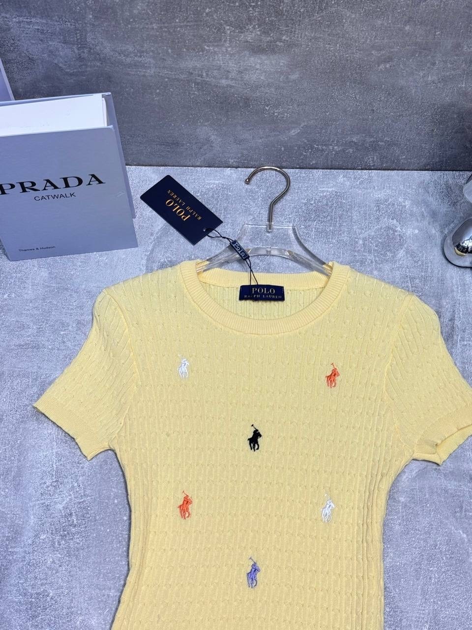 свитер polo ralph lauren,блузка вязаная,вязаная футболка,футболки женская,желтый свитер