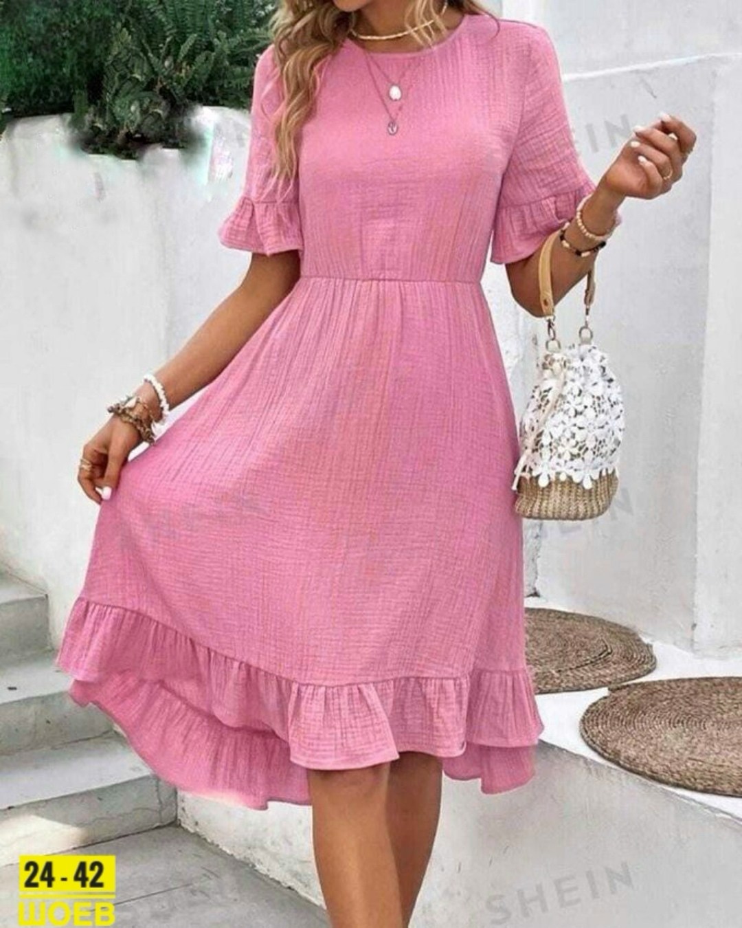 женское летнее платье,платье летнее,платье миди с воланами,платья платье летнее,платье длины миди