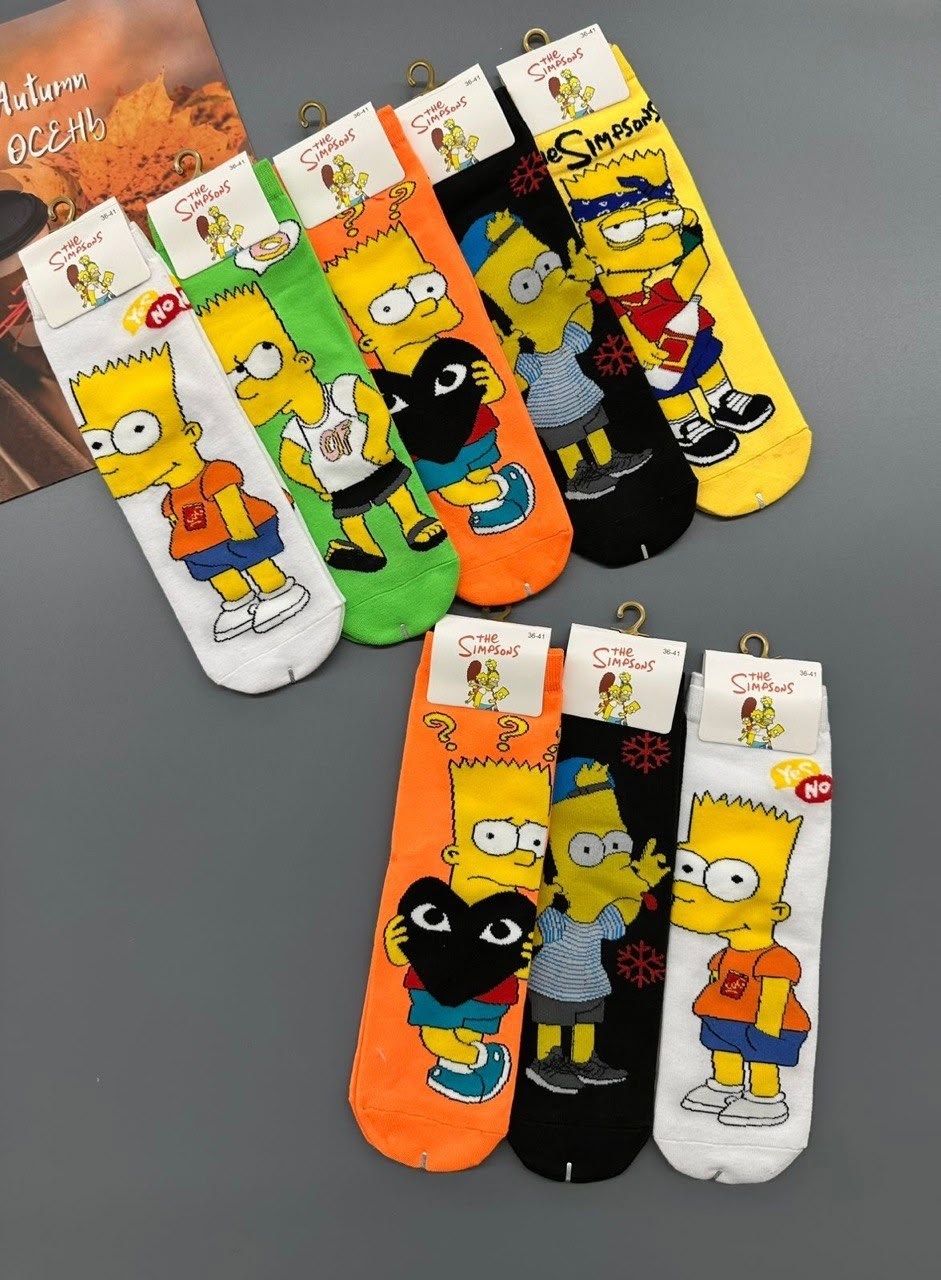 носки симпсоны,носки the simpsons,носки комплект,комплект носков turkan simpsons,комплект носки женские