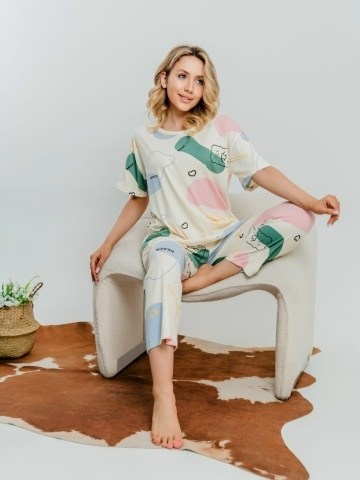 женские пижамы,пижама,пижама с принтом,пижама для женщин,комплект пижама