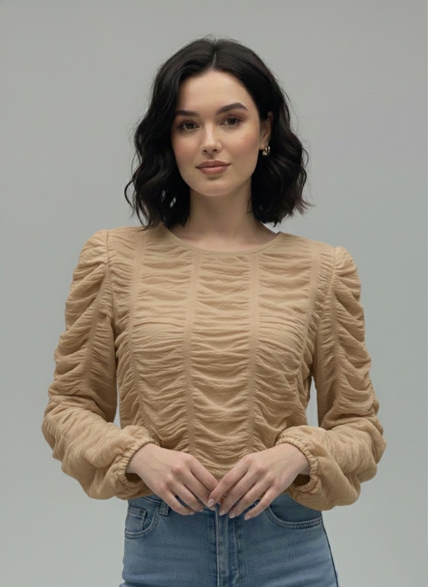 блузка бежевая,женская блузка,модели блузок,коричневый джемпер,кофта женский
