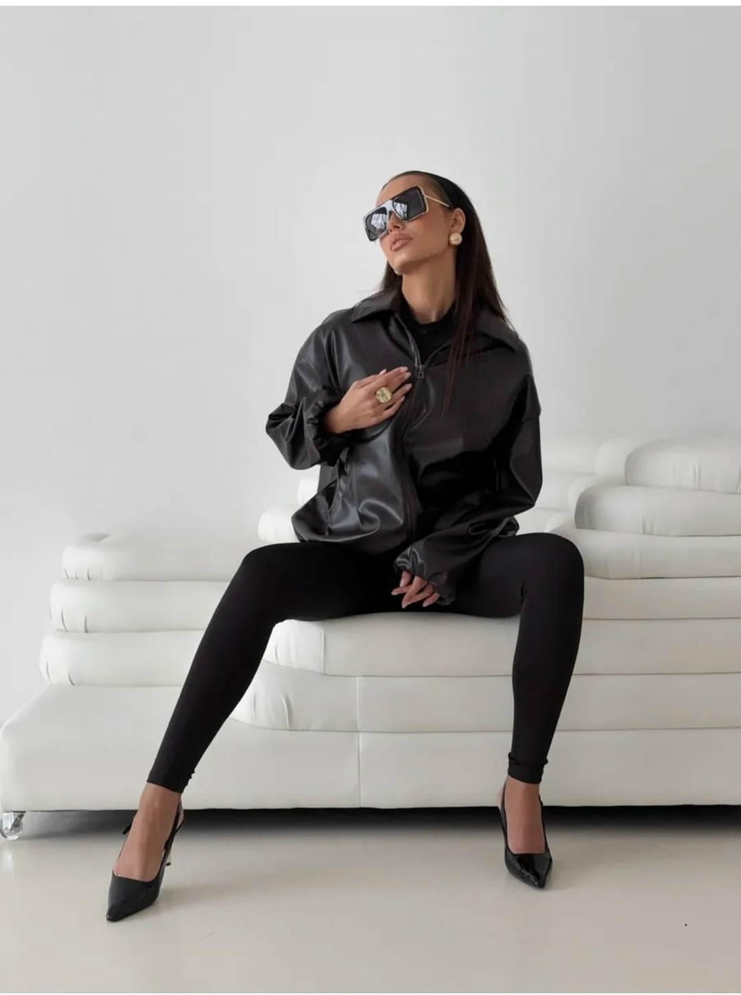 кожаная куртка,бомбер удлиненный оверсайз кожаная куртка-косуха saint shine,бомбер удлиненный оверсайз кожаная куртка saint shine,женская кожаная куртка,бомбер куртка