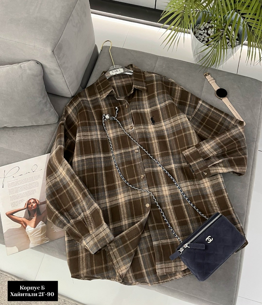 рубашка в клетку,рубашка в клетку женская,женская рубашка,стильная рубашка,рубашка в клетку с майкой beststyle