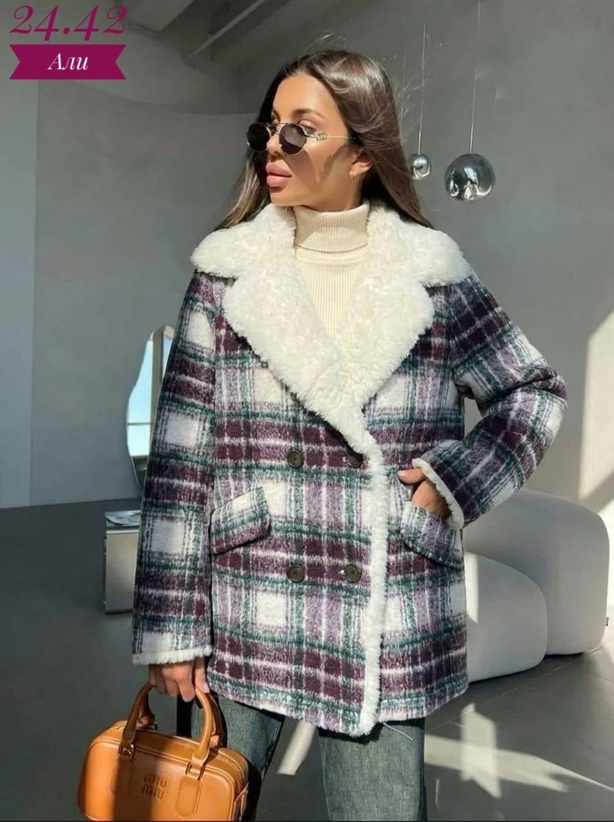 пальто в клетку,пальто модное,пальто женское,полупальто в клеточку женское,пальто зимнее