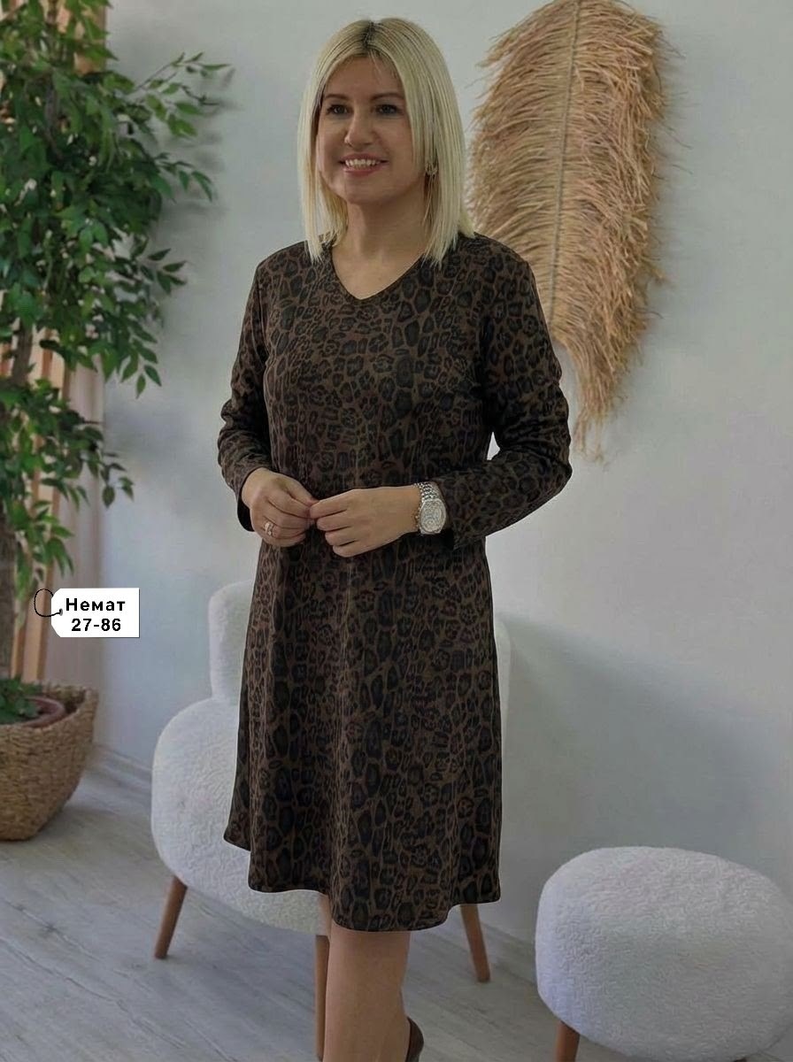 платье туника,платье женское леопард,стильное платье,трикотажное платье,платье комбинированное