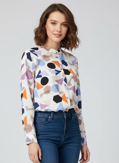 блузка женская,блузка с геометрическим принтом,женская блуза,блуза с геометрическим принтом,блузы