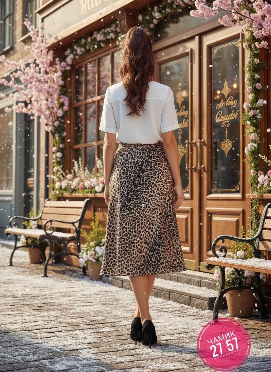 юбка миди,юбка,модели юбки,леопардовая юбка,юбка шифоновая