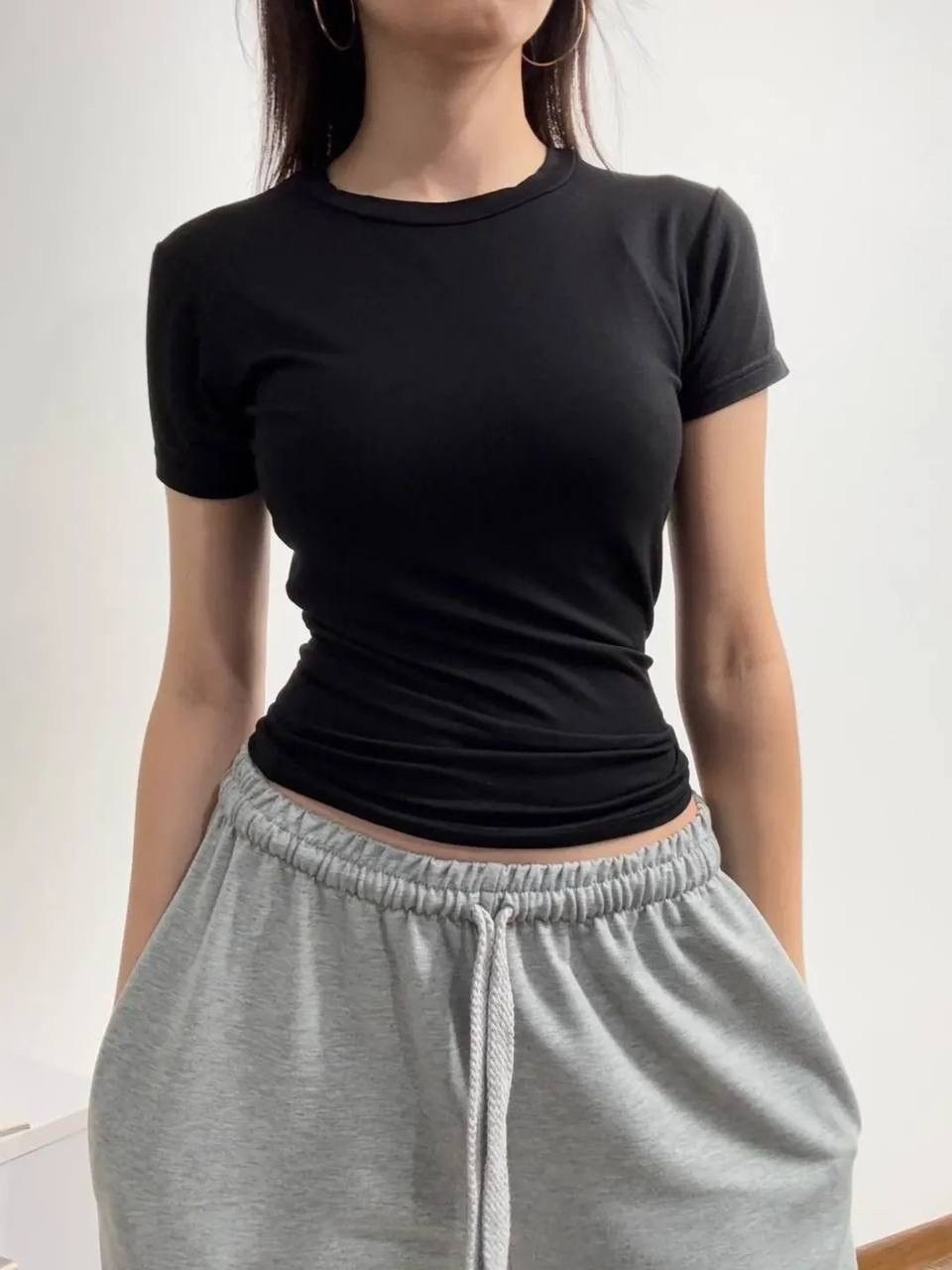 футболка женская трикотаж,топ футболка,футболка трикотаж,женская футболка,обтягивающая футболка