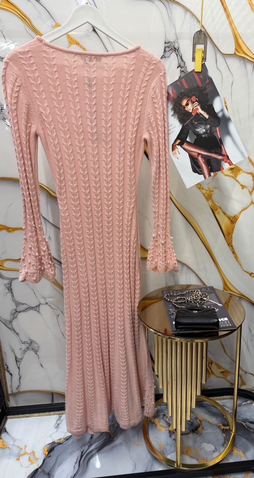 вязаное длинное платье,трикотажное платье,женское платье вязаное,розовое трикотажное платье в рубчик,женские платья длинные