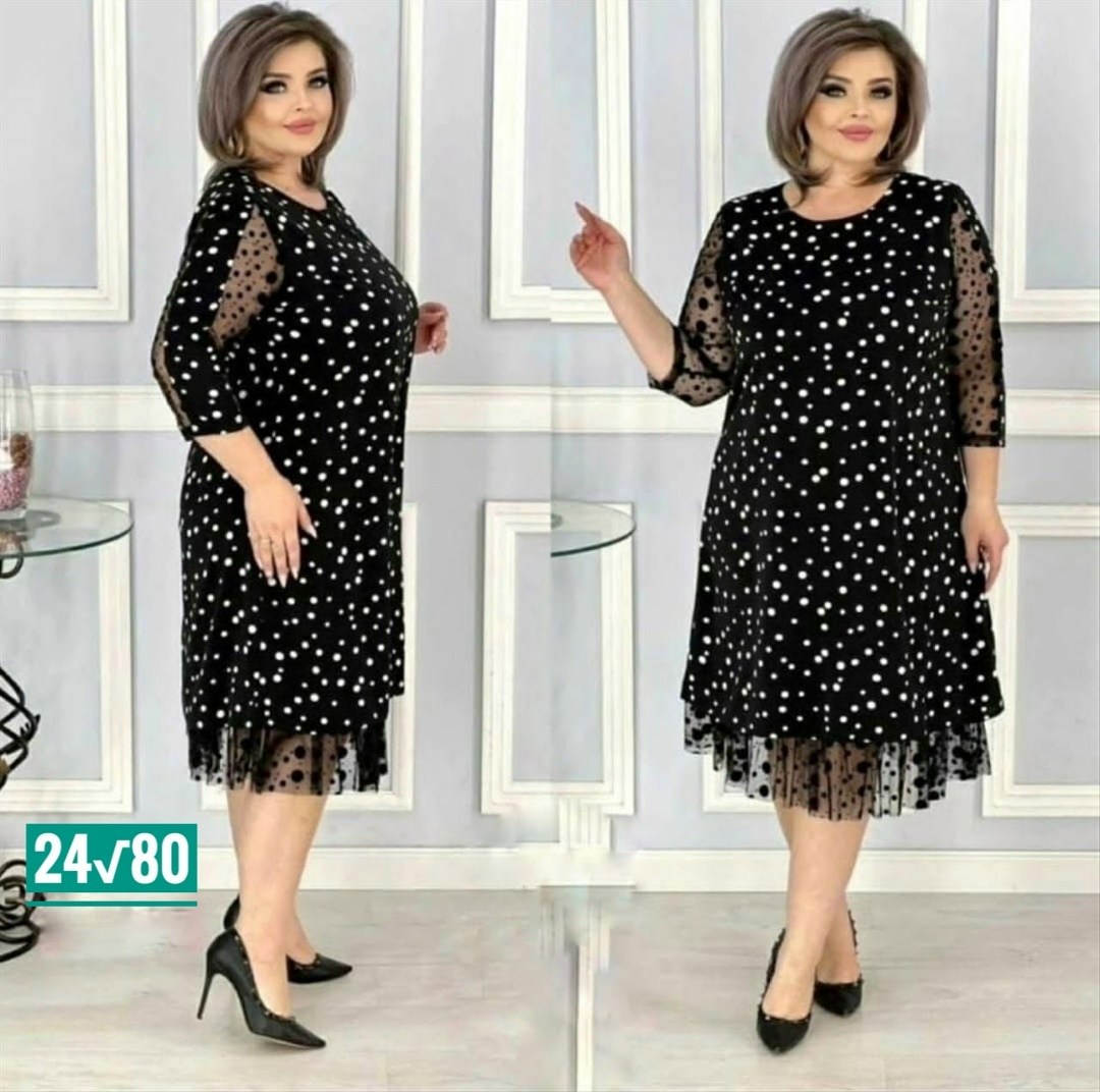 платье женское праздничное больших размеров,платье женское больших размеров,платье больших размеров,платье женская,вечернее платье больших размеров нарядное в горошек saliya brand