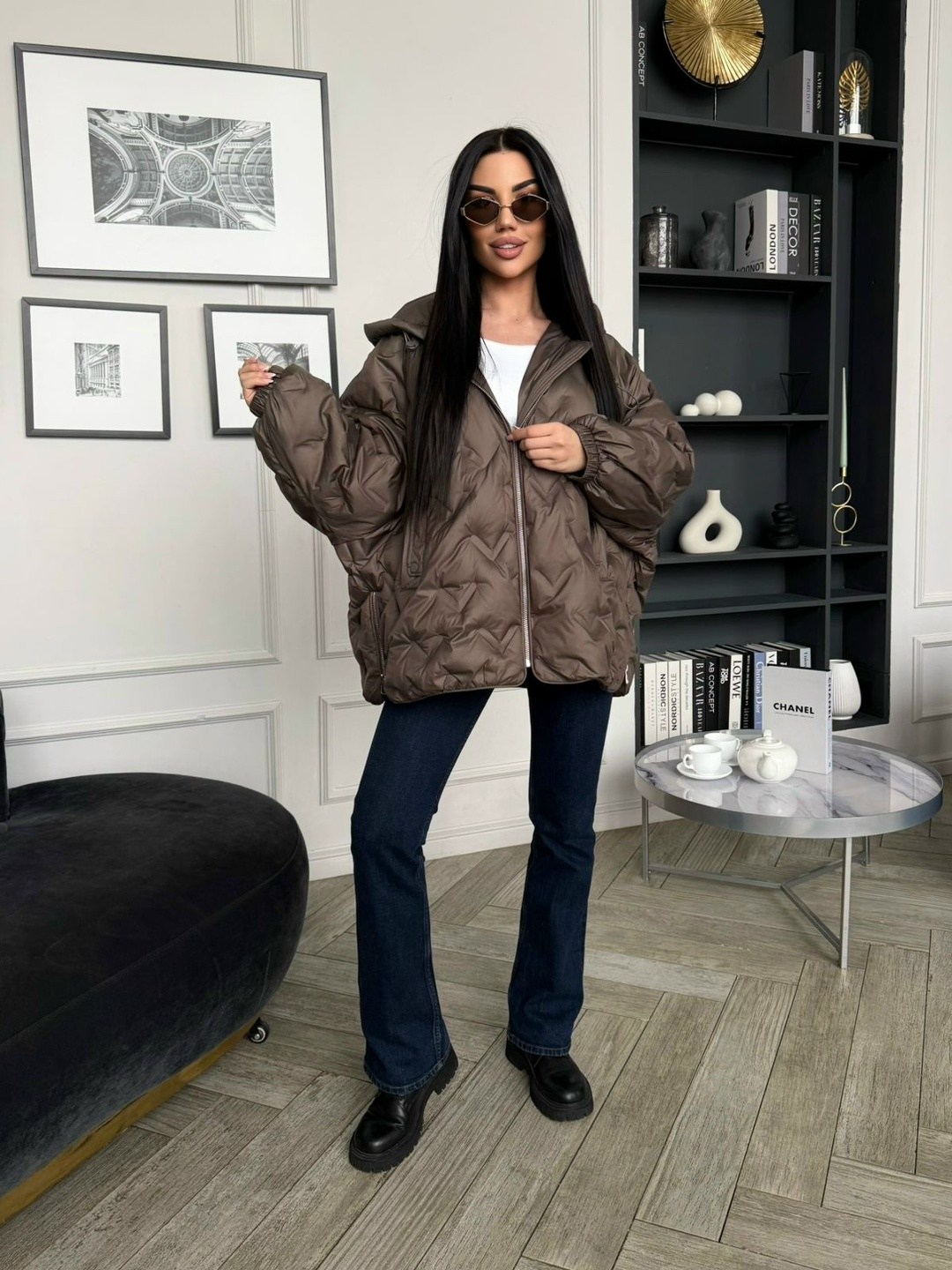 куртка стеганая оверсайз с капюшоном okxana utova brand,куртка стеганая оверсайз с капюшоном okxana utova brand 280179549,куртка оверсайз с капюшоном осенняя okxana utova brand,куртка оверсайз,куртка