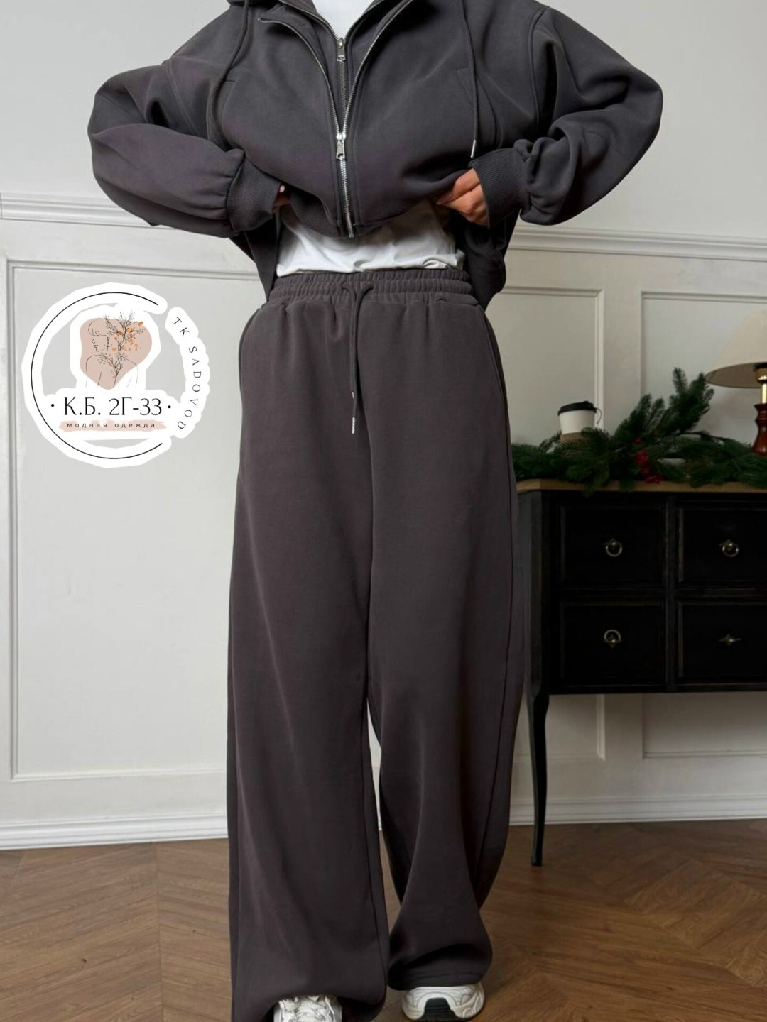 женская спортивная одежда,костюм спортивный зип худи со штанами fashion корейская цвет графит,женский костюм,спортивный костюм