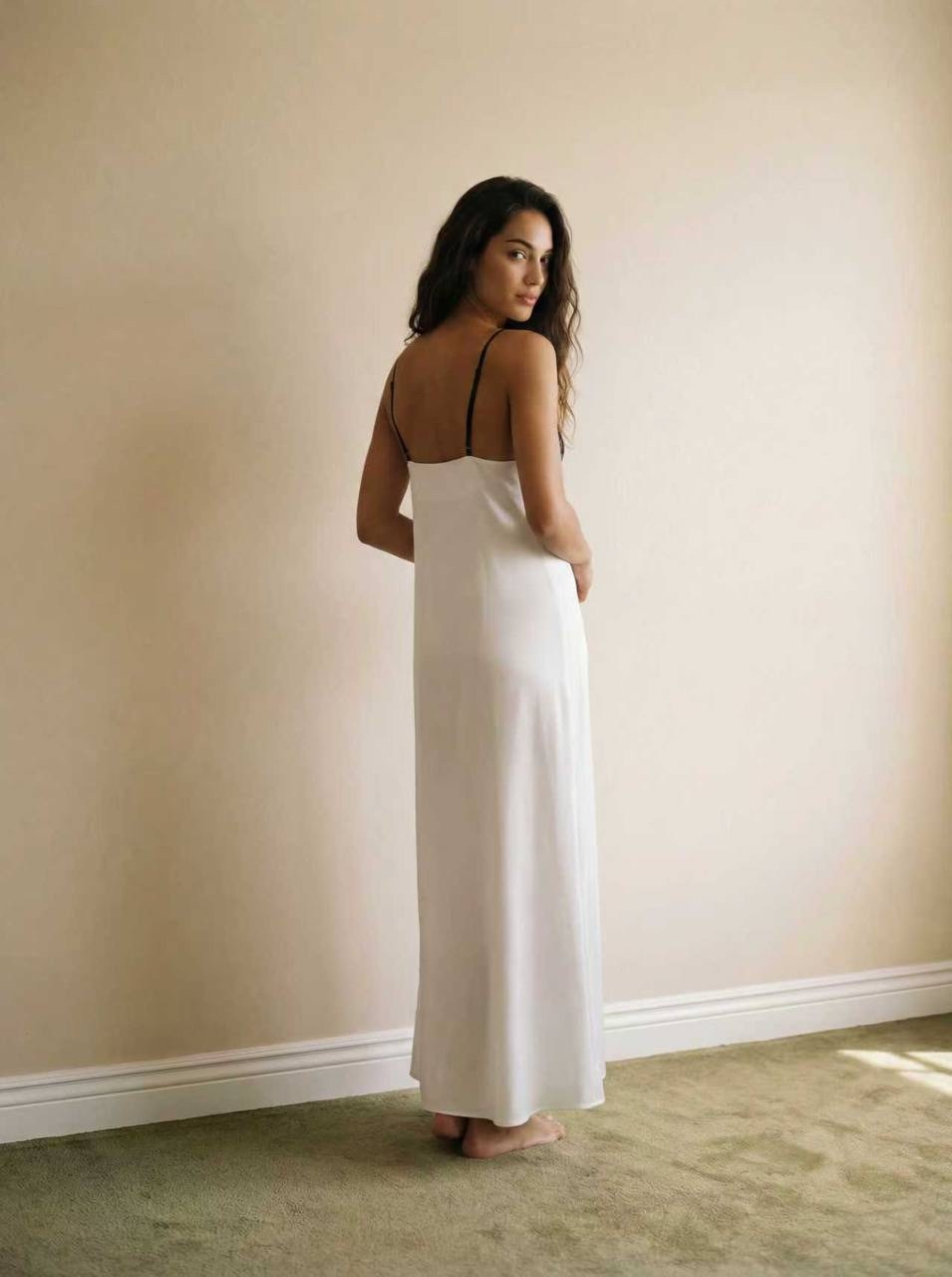 платье в бельевом стиле,кружевное платье,шелковое платье,женское длинное платье на бретельках с v-образным вырезом,кружевное вечернее платье gorafashion без рукавов с v-образным вырезом и вышивкой