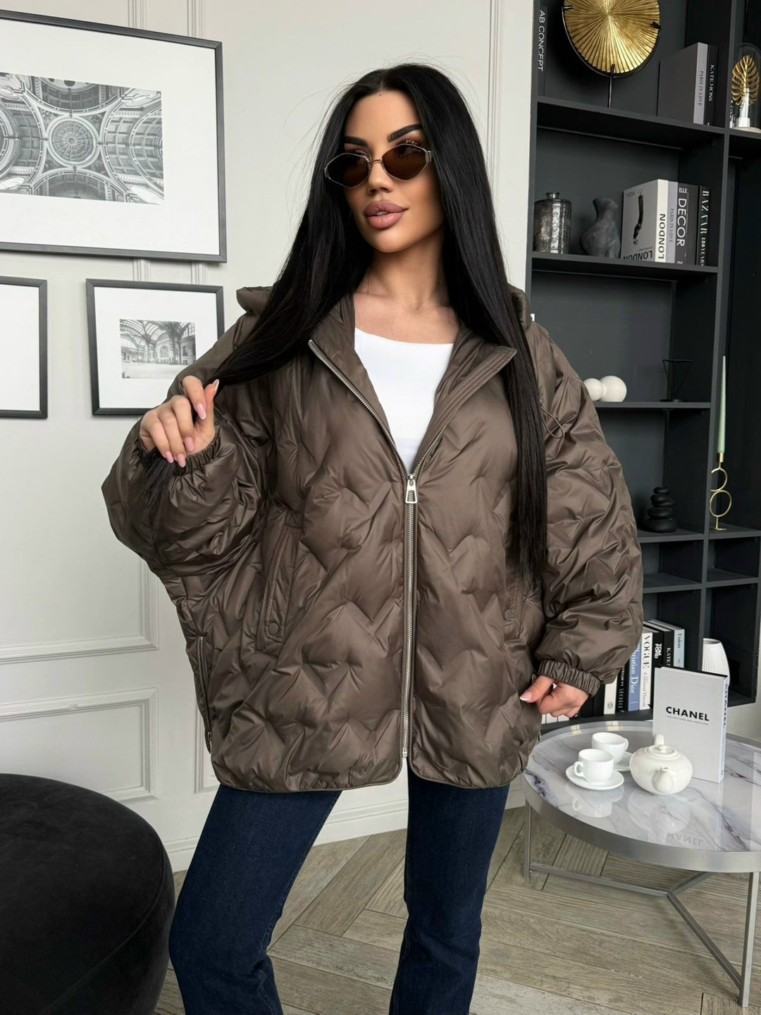 куртка стеганая оверсайз с капюшоном okxana utova brand,куртка стеганая оверсайз с капюшоном okxana utova brand 280179549,куртка оверсайз с капюшоном осенняя okxana utova brand,куртка оверсайз,куртка