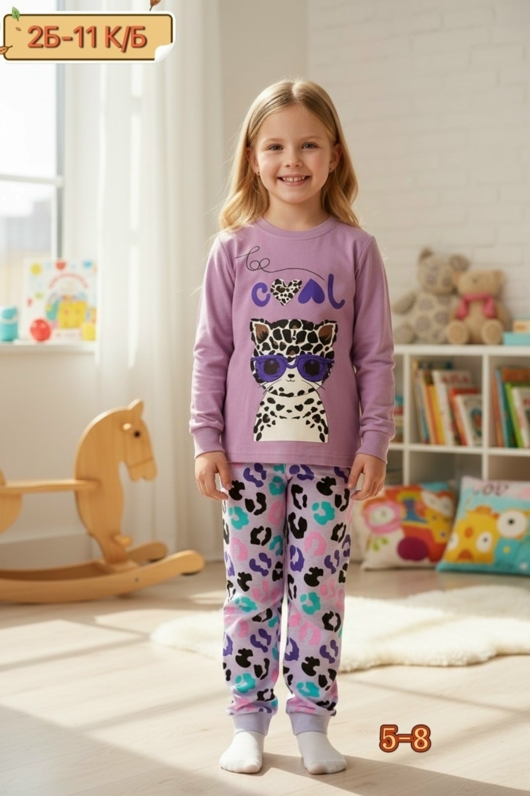 пижама для девочки,пижама sleepwear girls розовый кошка с бантом,пижама детская для девочек,хлопковая пижама для девочки bonito,пижама детская