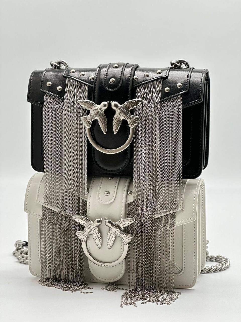 сумка женская pinko,сумка pinko,сумка pinko из натуральной кожи,сумка pinko mini love bag metal fringes,сумка pinko оригинал