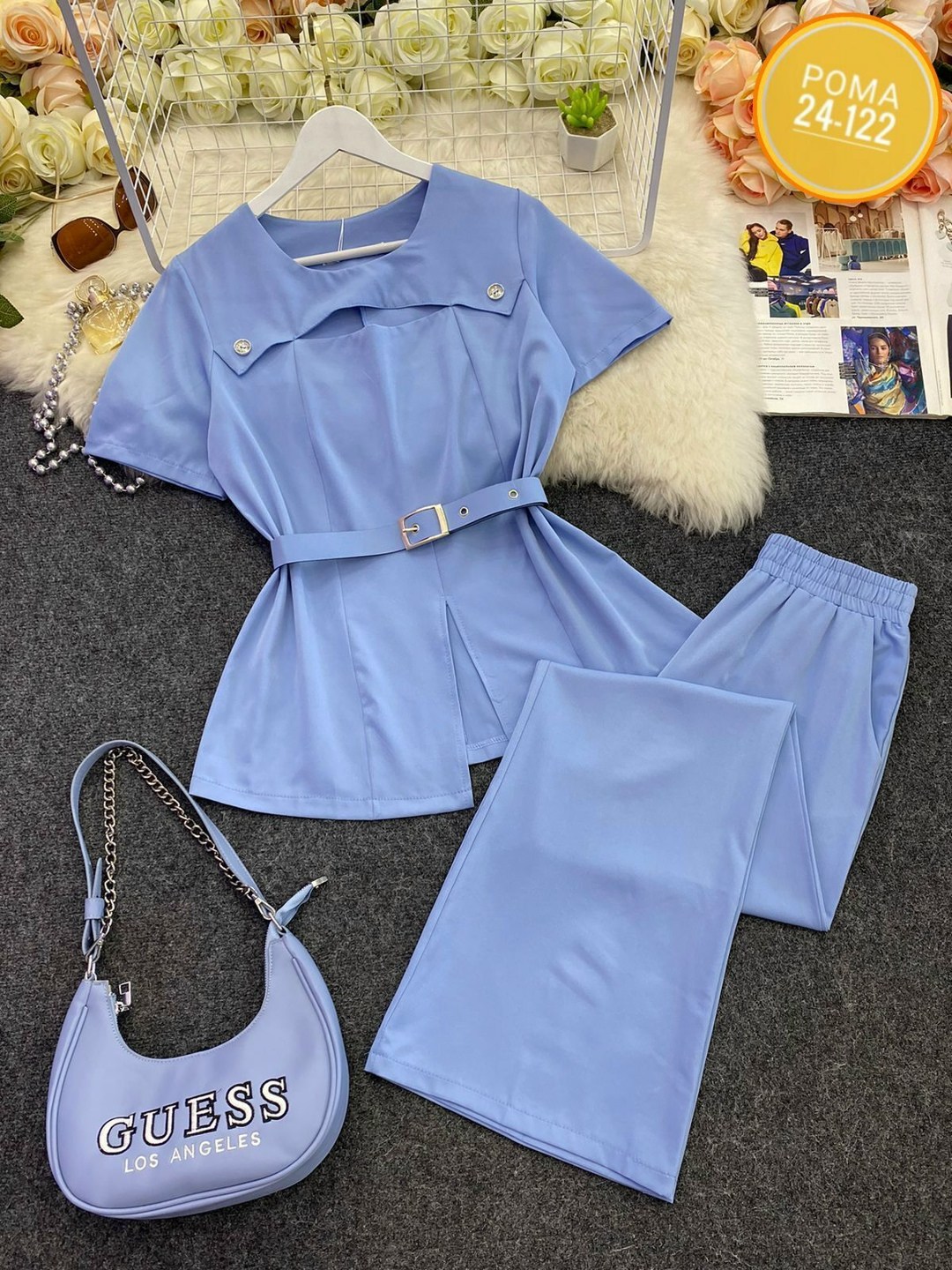 костюм женский брючный нарядный,летний брючный костюм женский 2025,костюм женский брючный,голубой брючный костюм женский,нарядный брючный костюм