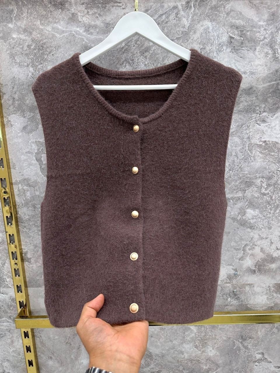 жилет вязаный женский,женский жилет,жилетка женская,вязаный жилет,жилет вязаный женский на пуговицах темно-серый