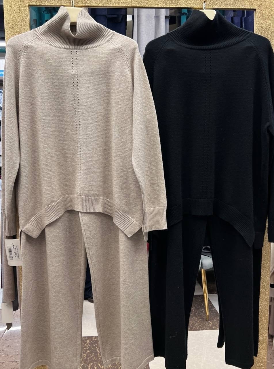 трикотажные костюмы,костюм вязаный брючный,костюм бежевый,трикотажный костюм с брюкам,теплый вязаный костюм