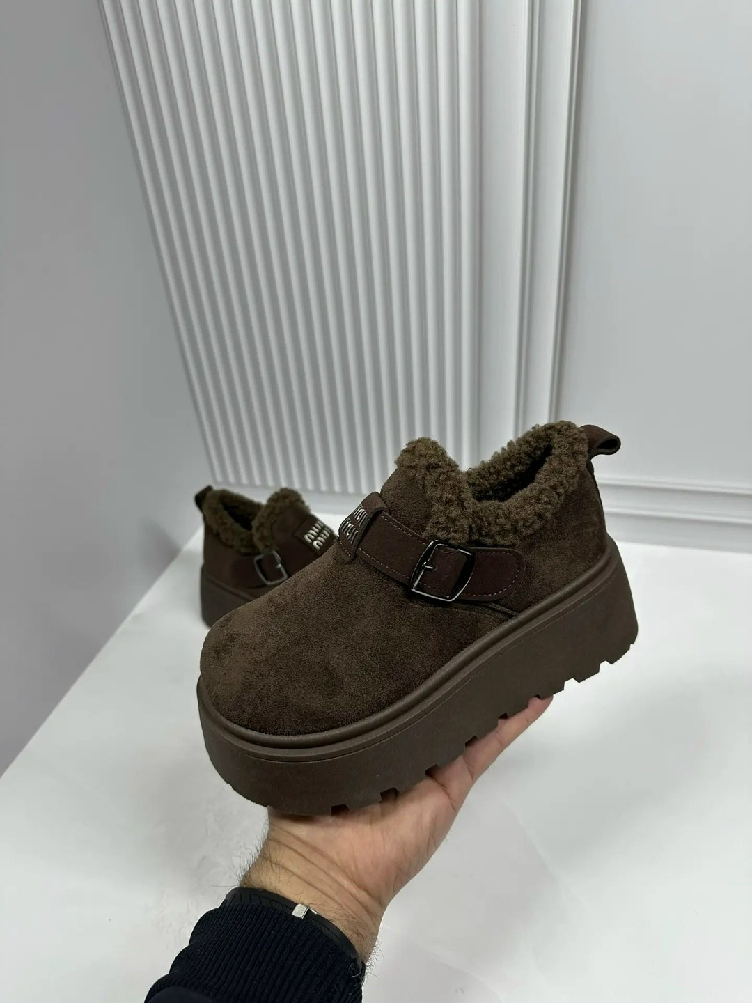 замшевые женские туфли-лоферы на платформе,,зимняя  женская,женская , повседневные