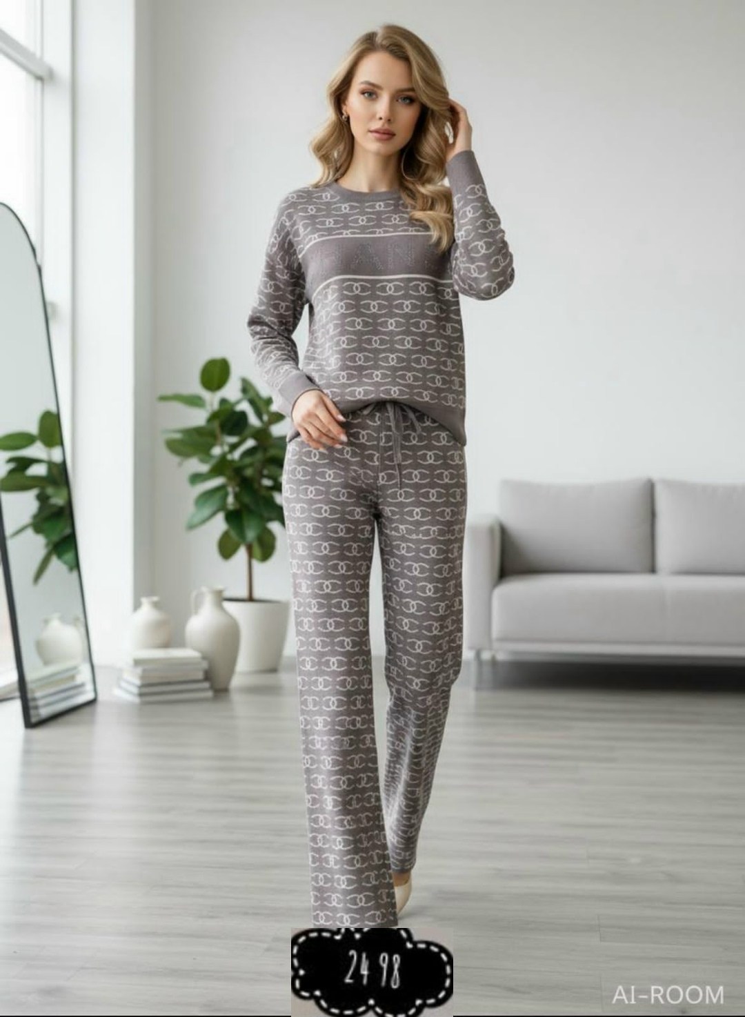 вязаные костюмы,комплект пижама,домашние костюмы,костюм женский теплый трикотажный вязаный домашний с брюками,одежда для женщин