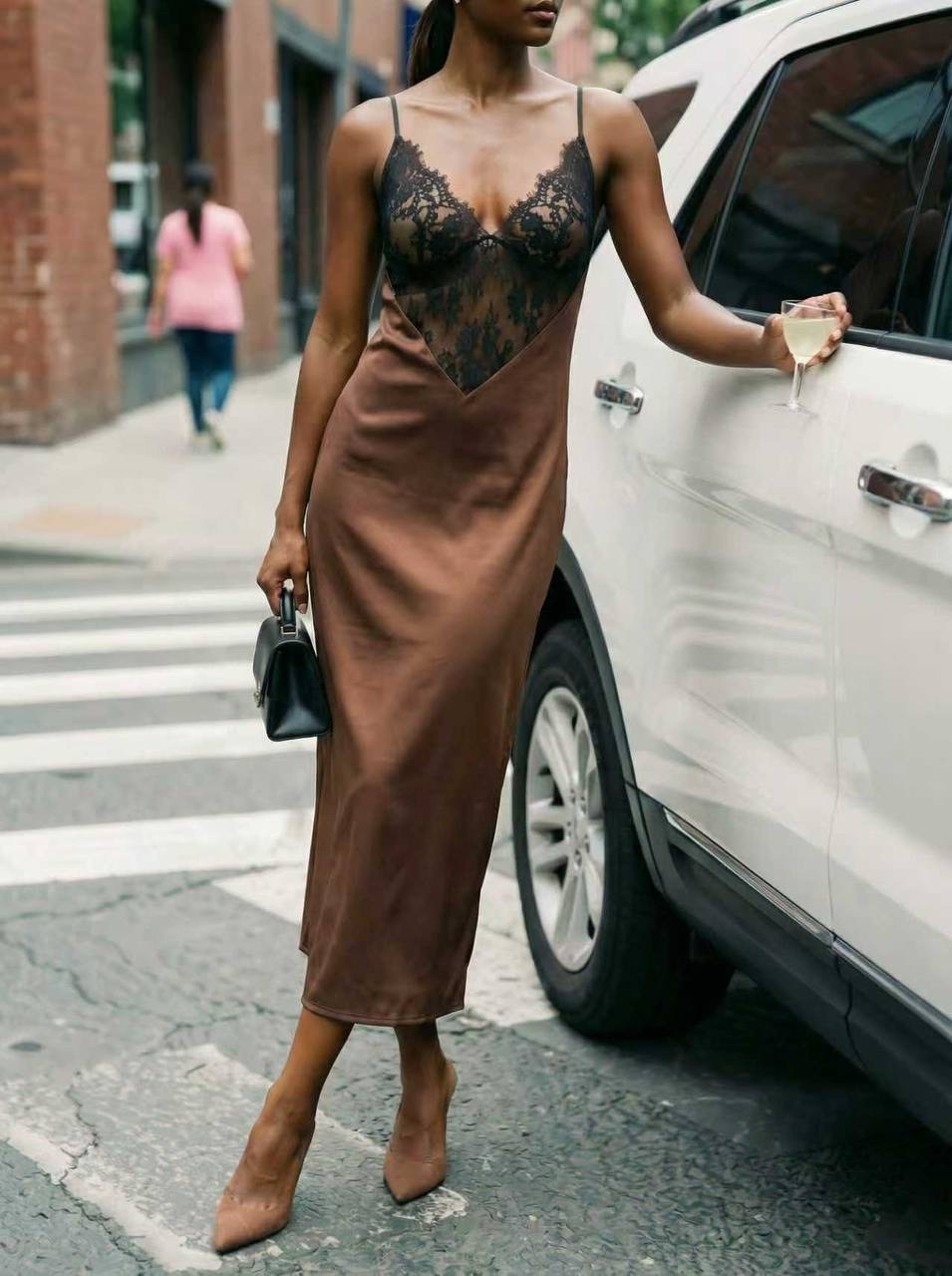 платье в бельевом стиле,кружевное платье,шелковое платье,женское длинное платье на бретельках с v-образным вырезом,кружевное вечернее платье gorafashion без рукавов с v-образным вырезом и вышивкой