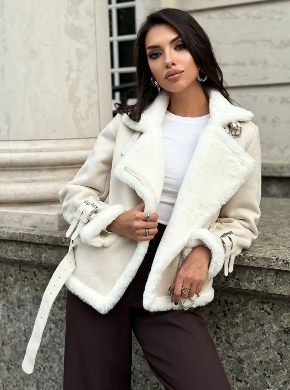 дубленка авиатор 2026,женская куртка,дубленка женская,дубленка женская авиатор,стильная дубленка