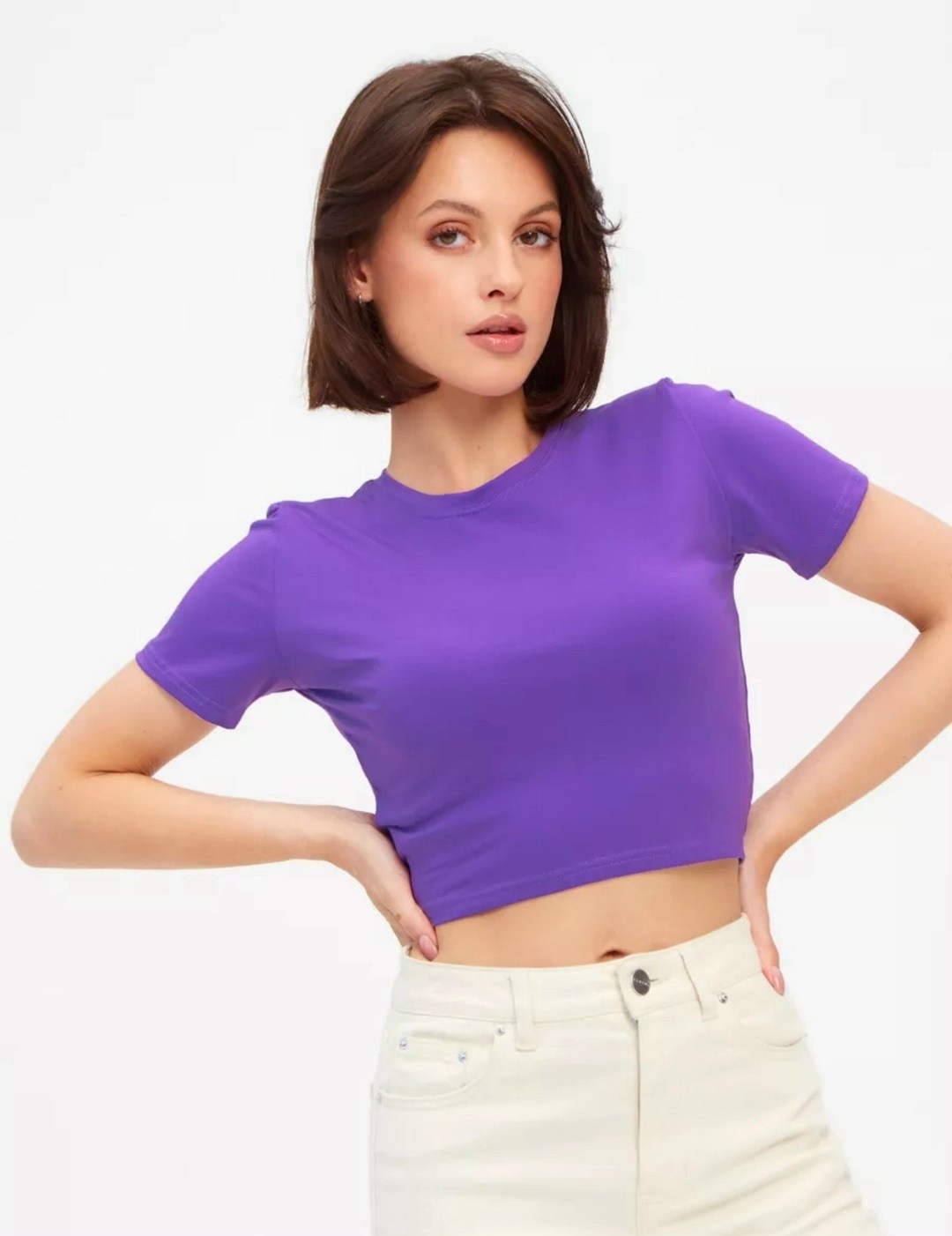 топ женский черный,кроп топ,топ женский,укороченный кроп топ berrak черного цвета с короткими рукавами,женский укороченный топ в рубчик happyfox черный