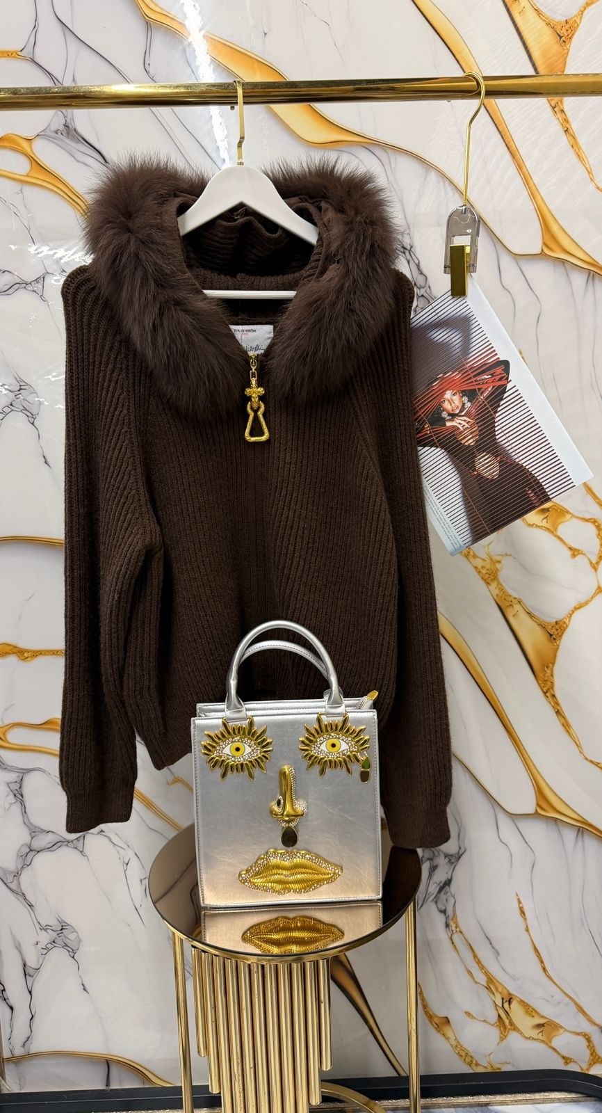 женские кофты,женский свитер luxyonuo с капюшоном,женский вязаный кардиган с капюшоном, свободный меховой воротник, однотонное пальто, дизайн на молнии,молочно-белый вязаный кардиган с большим меховым