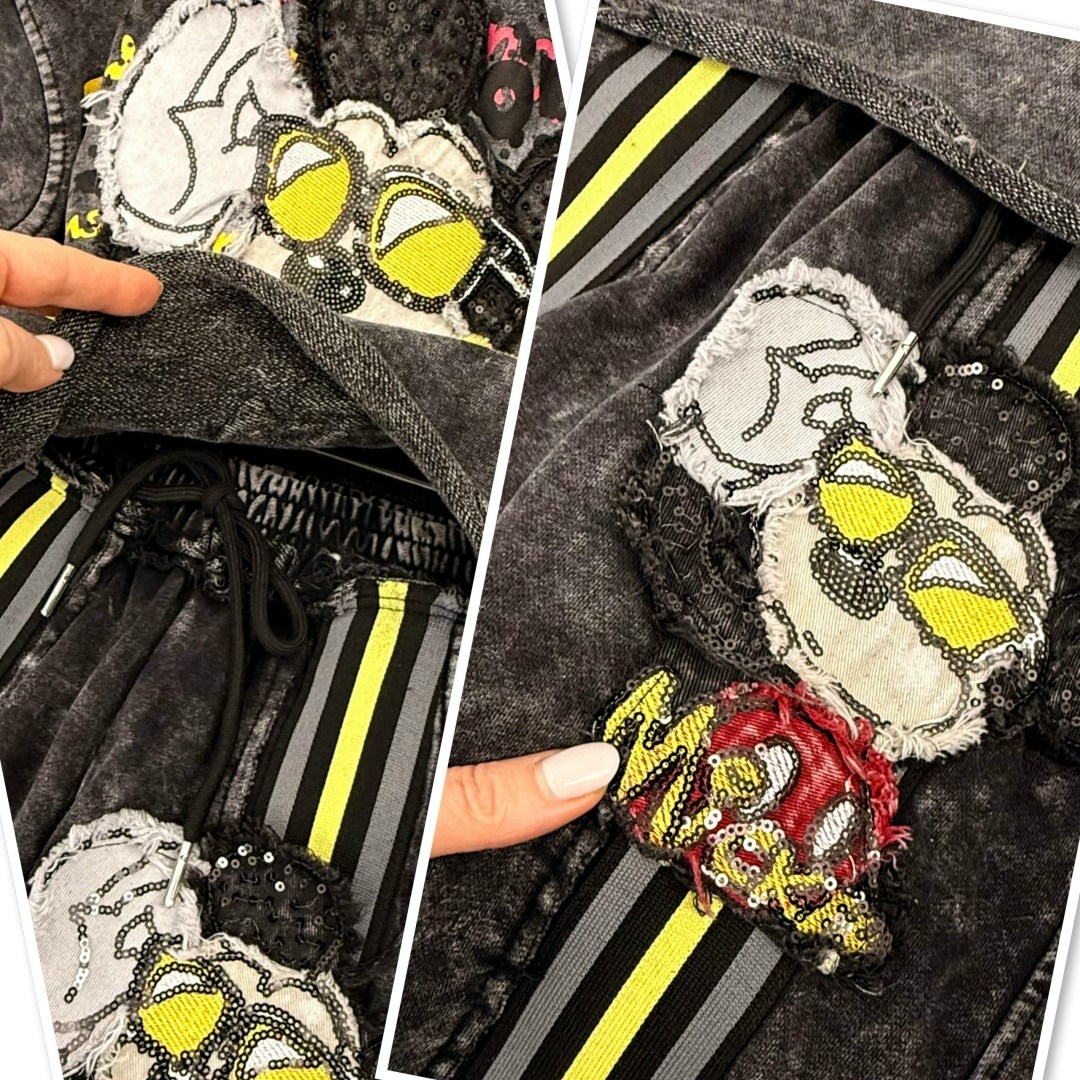 толстовка для девочек,стильный свитшот,комплект для девочек (джемпер, брюки) серый с кроликом,детский костюм,брюки для девочек