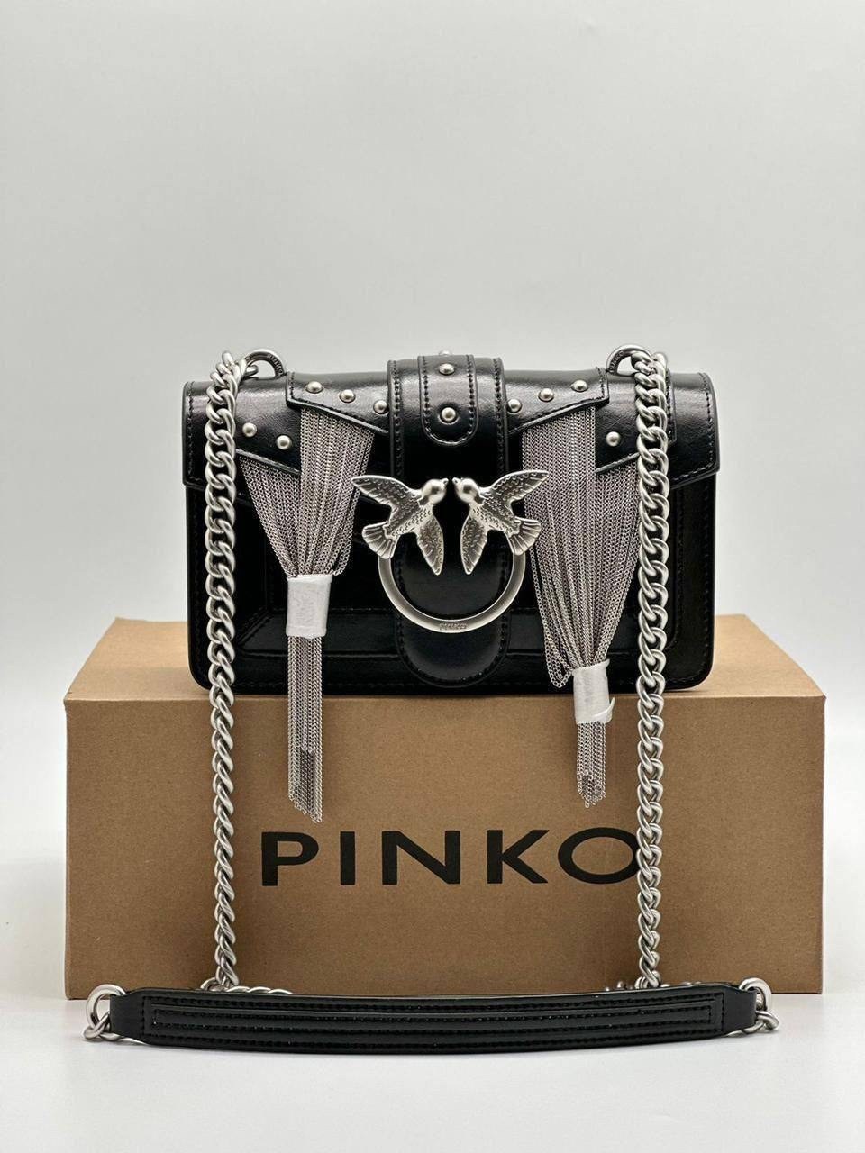 сумка женская pinko,сумка pinko,сумка pinko из натуральной кожи,сумка pinko mini love bag metal fringes,сумка pinko оригинал