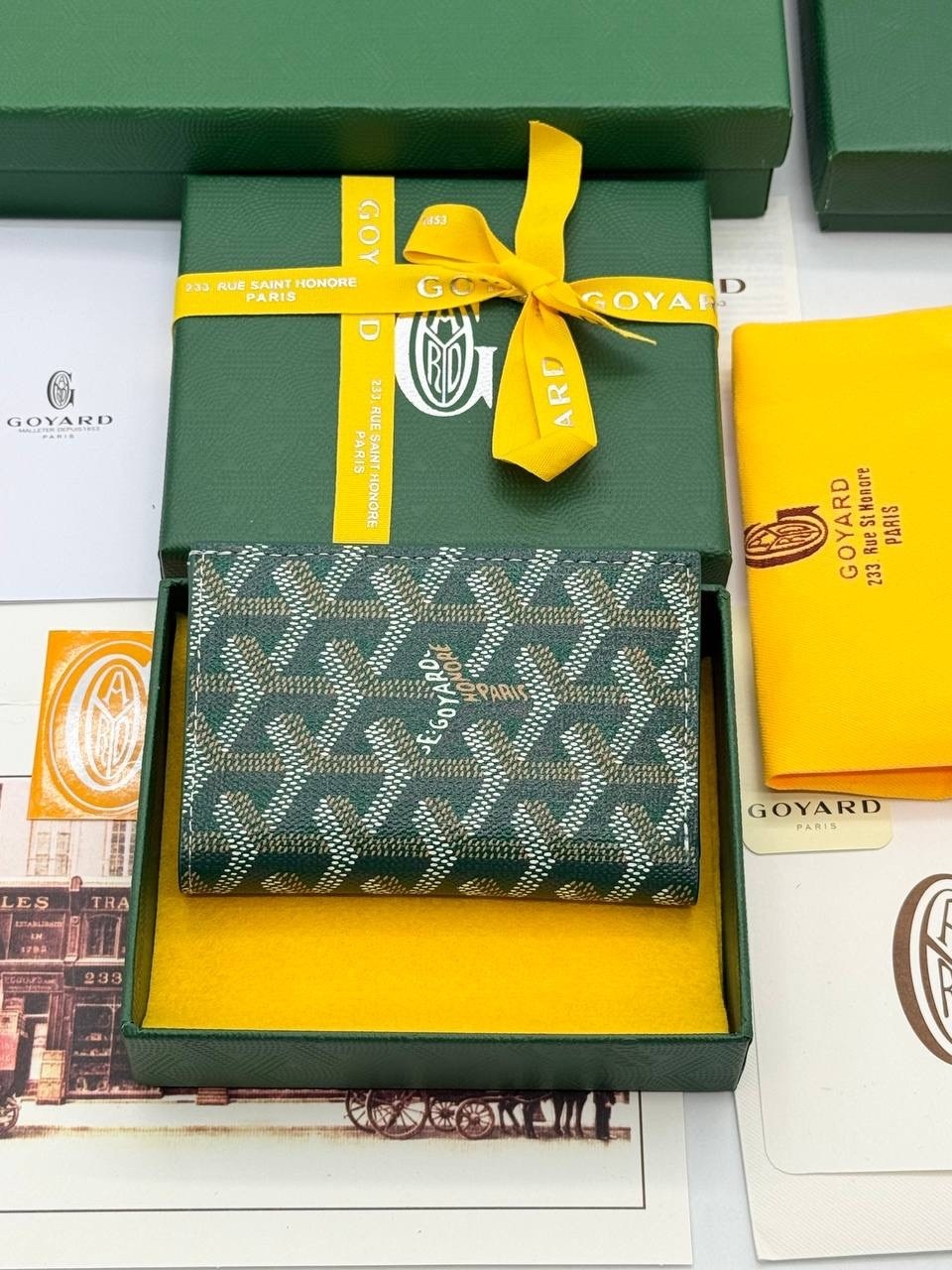 кошелек goyard,goyard кошелек зеленый,goyard wallet,мужские кошельки,брендовые вещи